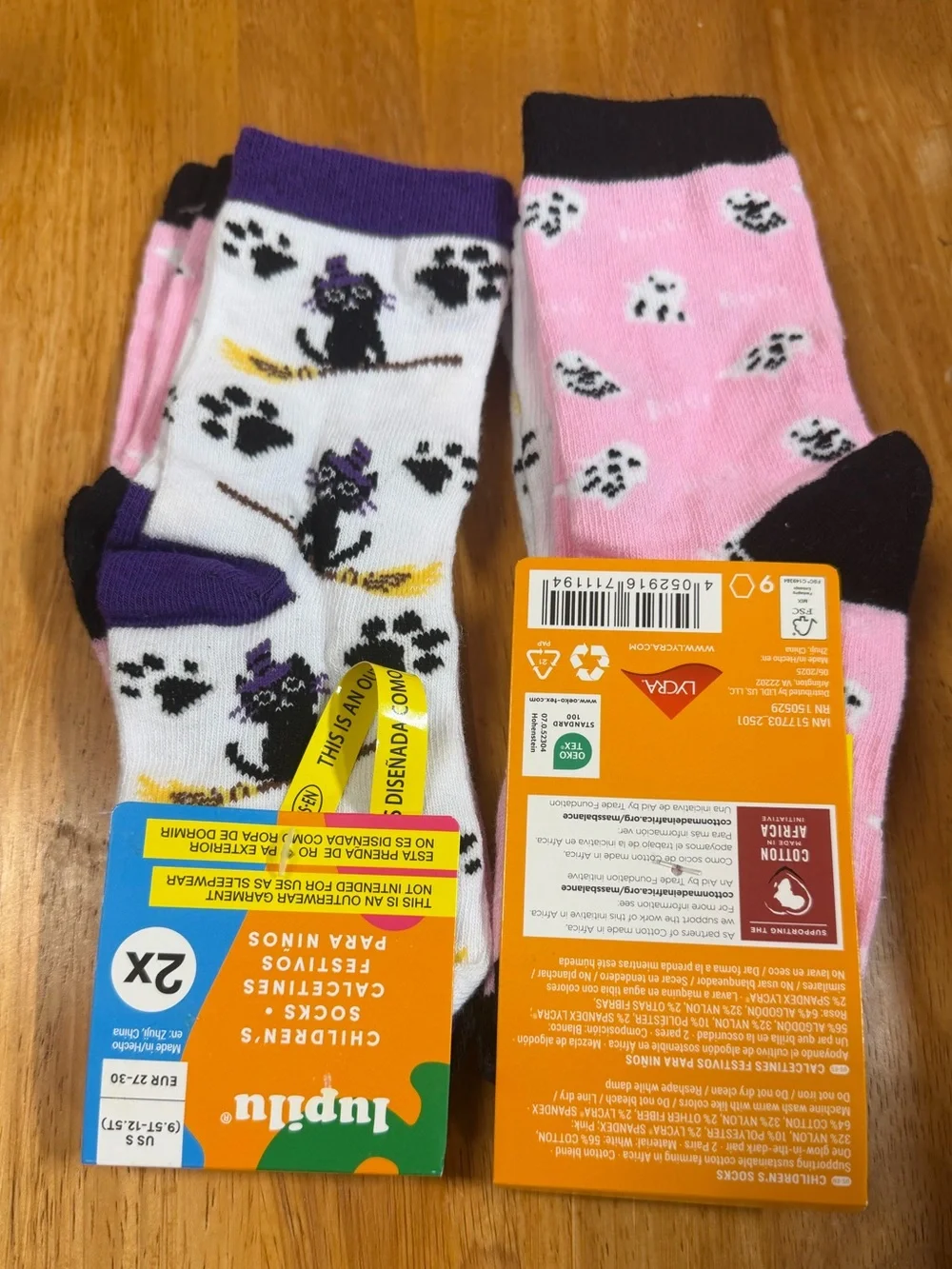 4 Pair Of Halloween Socks By Lupilu Shoe Size 9.5T - 12.5T